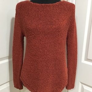 Amanda Green Rust Knit Sweater Size S